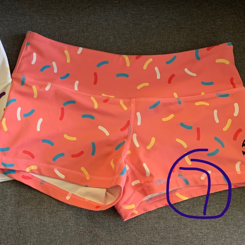 Pink Feed Me Fight Me Sprinkle Shorts